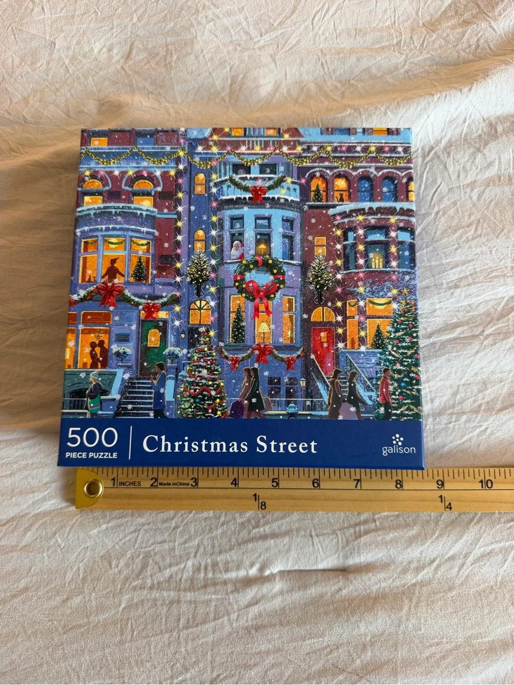 Galison CHRISTMAS STREET 500-Piece Jigsaw Puzzle Art: Mclindon